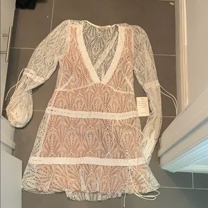 For Love and Lemons lace white mini dress